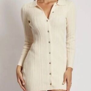 Meshki Brandi Ribbed Mini Shirt Dress